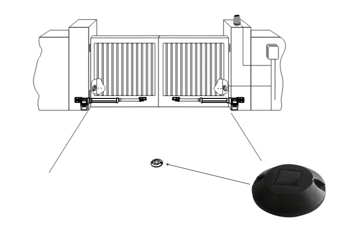 Exit Geomagnetic Remote MDT01 installed(swing gate)