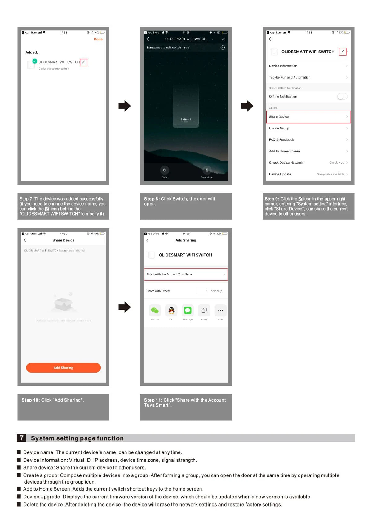 WiFi Smart Gate Opener Receiver TR-01 operation instruction 3