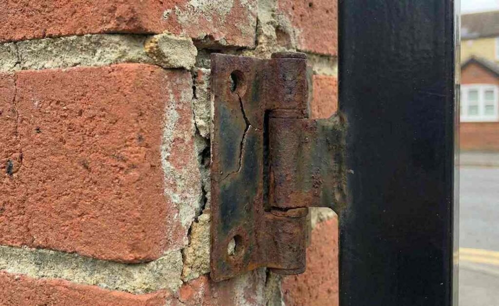 damaged hinge